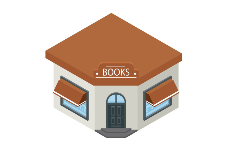 books-shop-building-icon-isometric-style