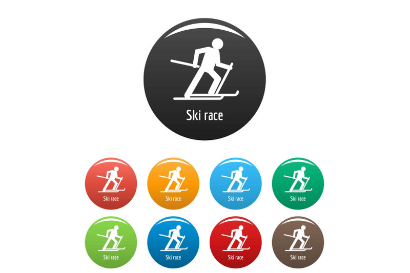 ski-race-icons-set-color-vector