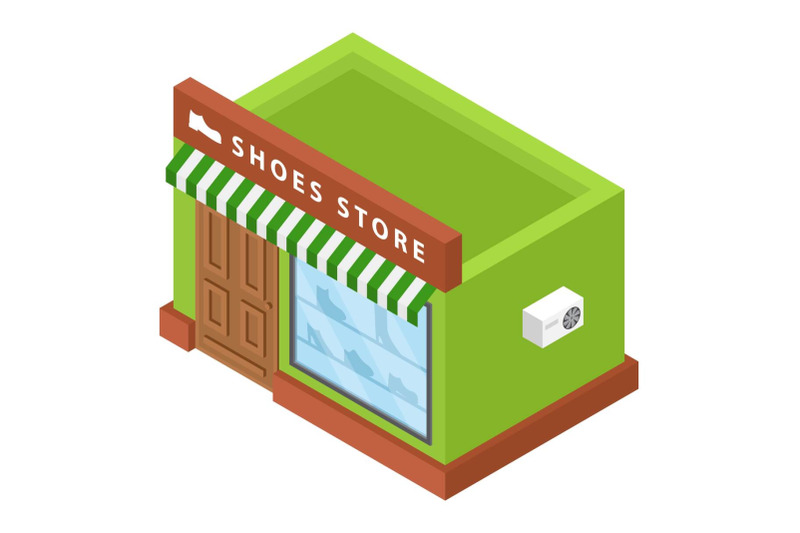 shoes-store-icon-isometric-style