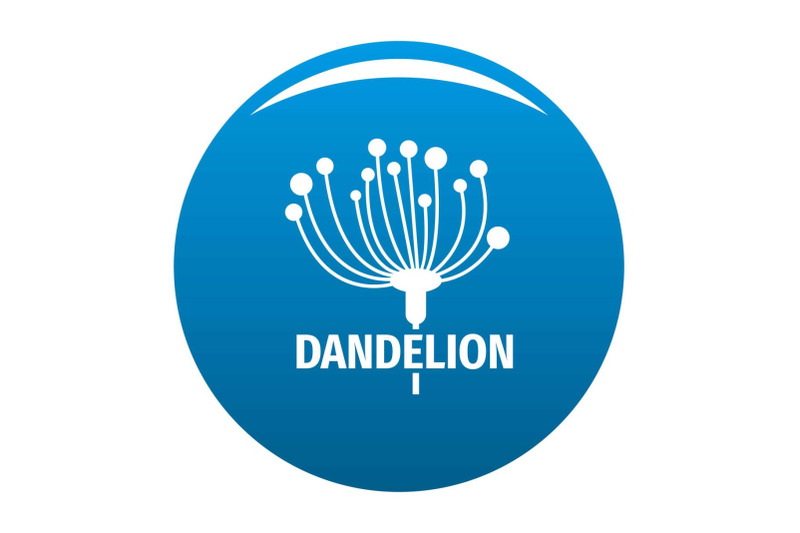 cute-dandelion-logo-icon-vector-blue