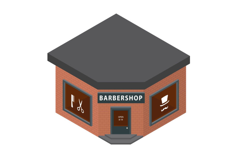 barbershop-icon-isometric-style