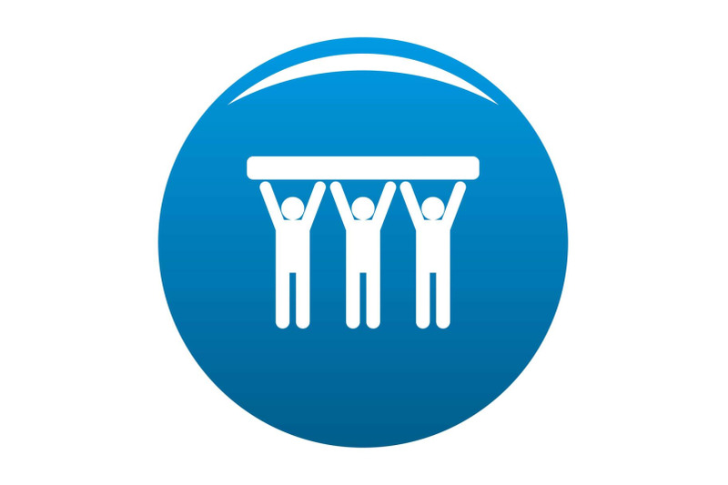 strong-teamwork-icon-vector-blue