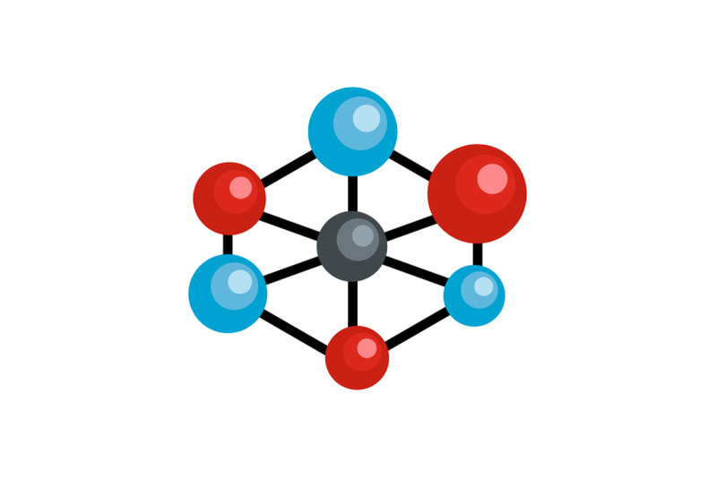 molecular-lattice-icon-flat-style