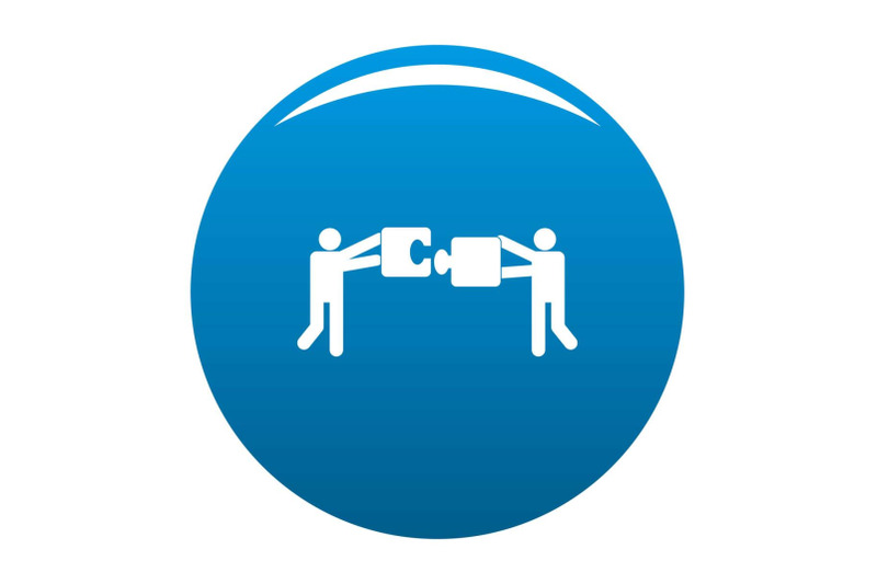 teamwork-with-puzzle-icon-vector-blue