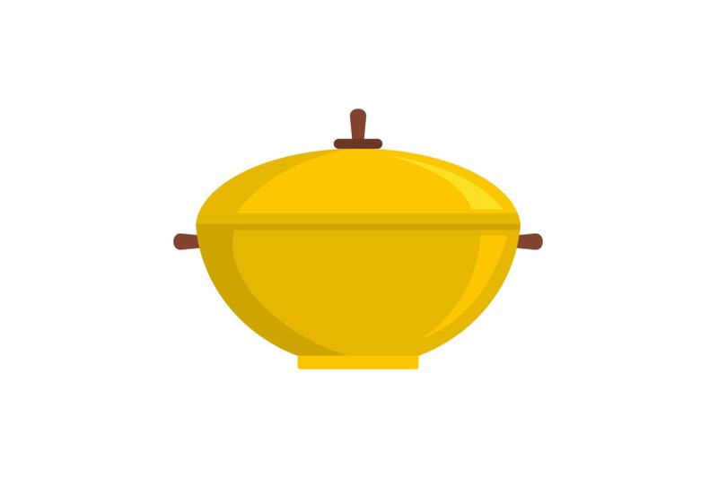 big-saucepan-icon-flat-style