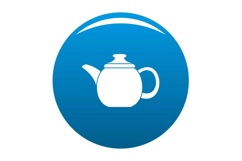 steel-teapot-icon-vector-blue