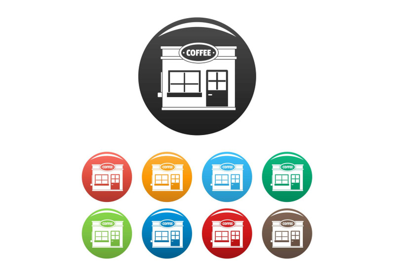 coffee-trade-icons-set-color-vector