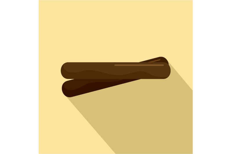 two-cinnamon-icon-flat-style