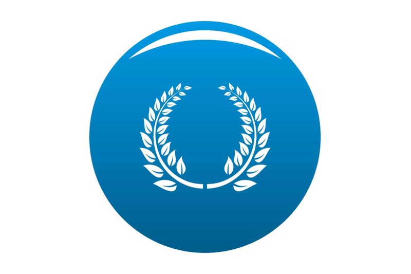 floral-wreath-icon-vector-blue
