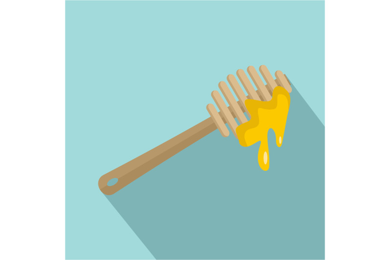 wood-honey-tool-icon-flat-style