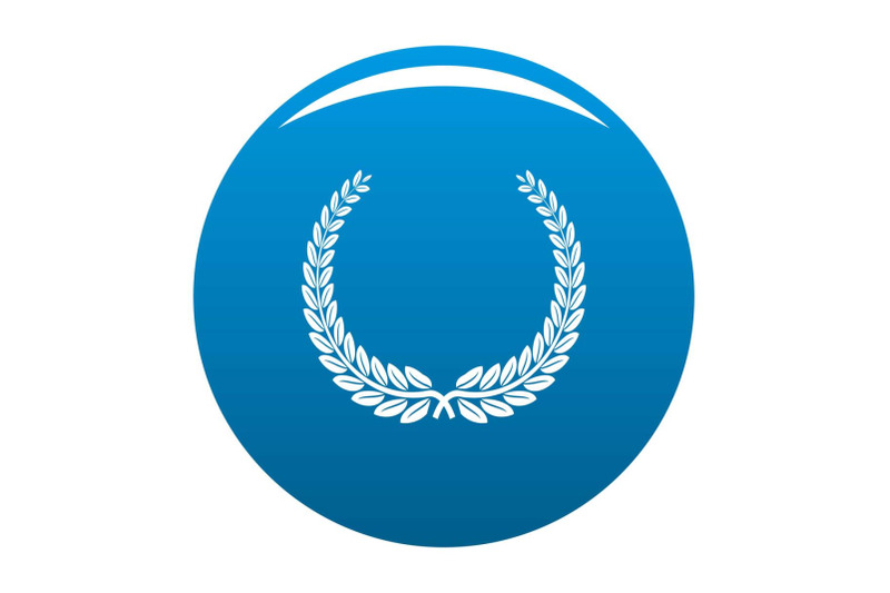 leader-wreath-icon-vector-blue
