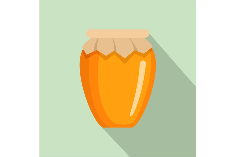 honey-jar-icon-flat-style