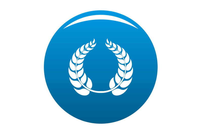 round-wreath-icon-vector-blue