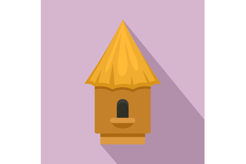 bee-tree-house-icon-flat-style