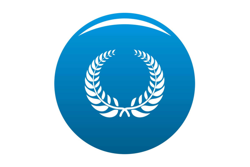 victory-wreath-icon-vector-blue