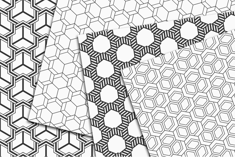 10-hexagonal-seamless-patterns