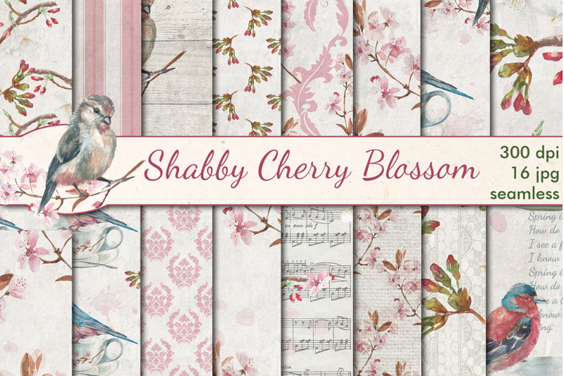 shabby-cherry-blossom-seamless-patterns