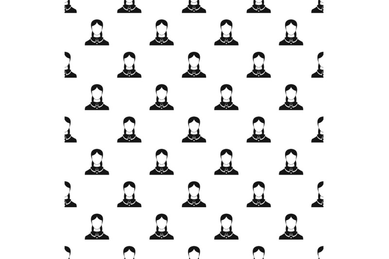 new-female-avatar-pattern-vector-seamless