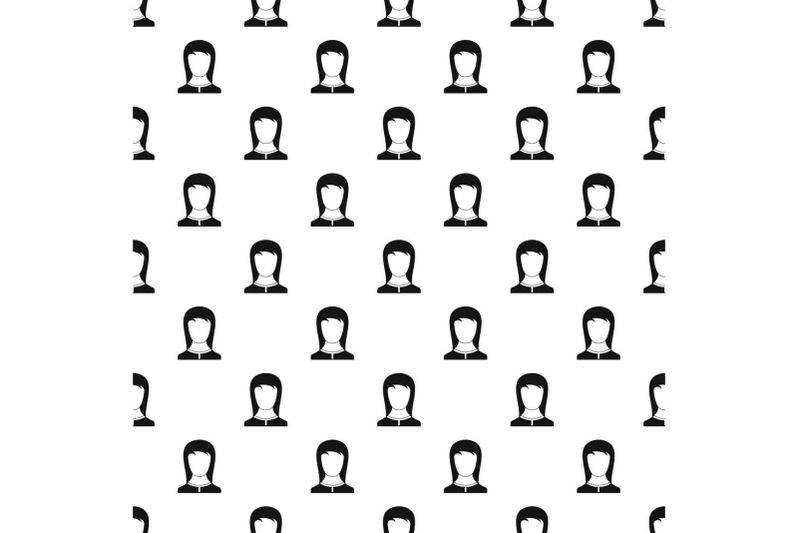 best-female-avatar-pattern-vector-seamless