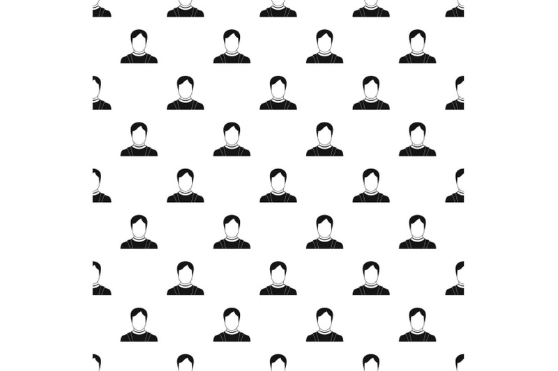 man-avatar-pattern-vector-seamless