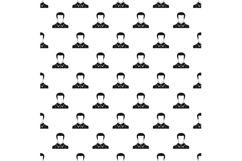man-avatar-pattern-vector-seamless