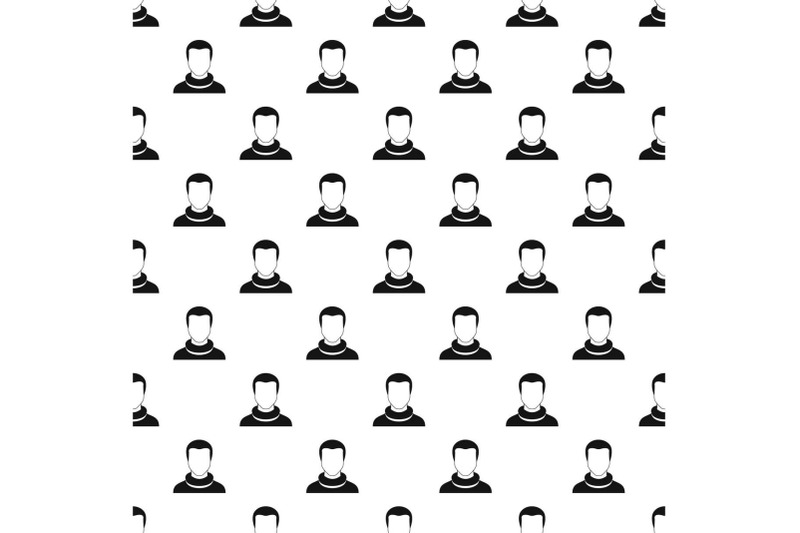 man-avatar-pattern-vector-seamless