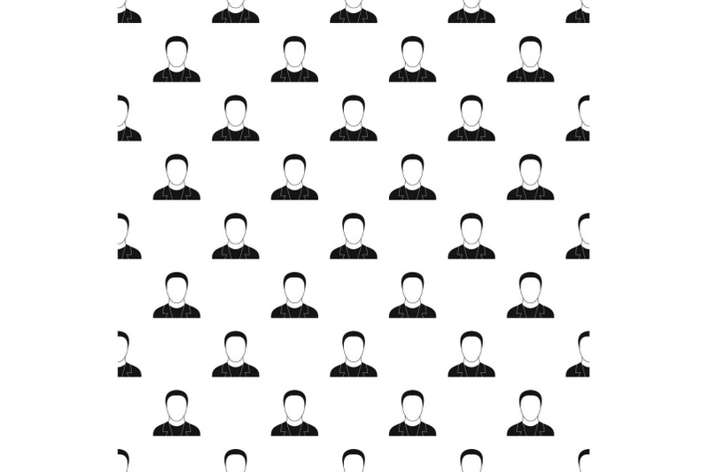 man-avatar-pattern-vector-seamless