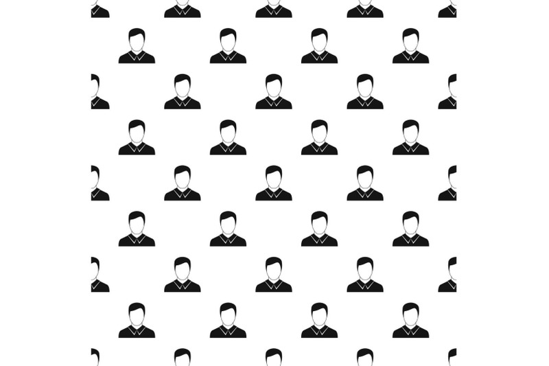 man-avatar-pattern-vector-seamless