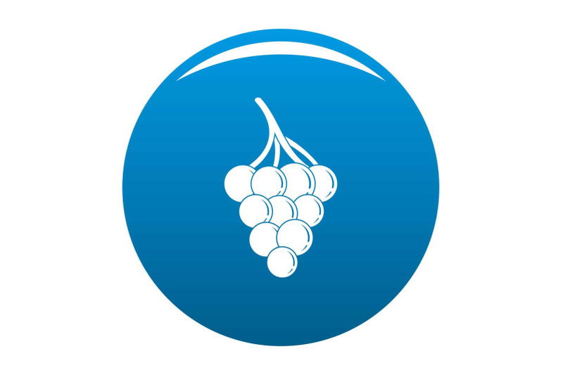 small-grape-icon-vector-blue