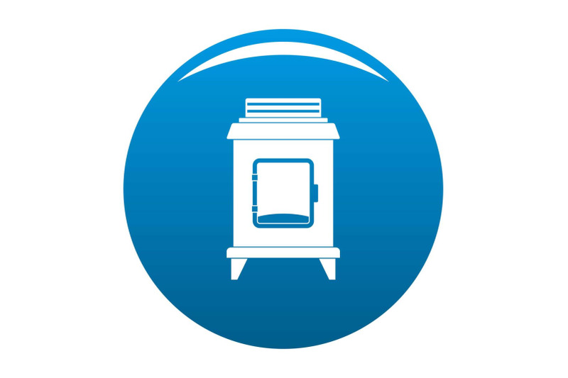 old-oven-icon-vector-blue