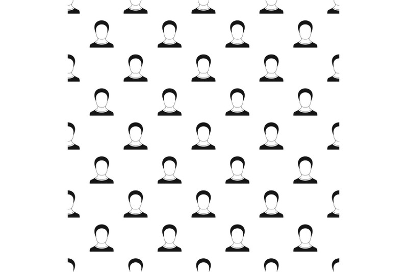 man-avatar-pattern-vector-seamless