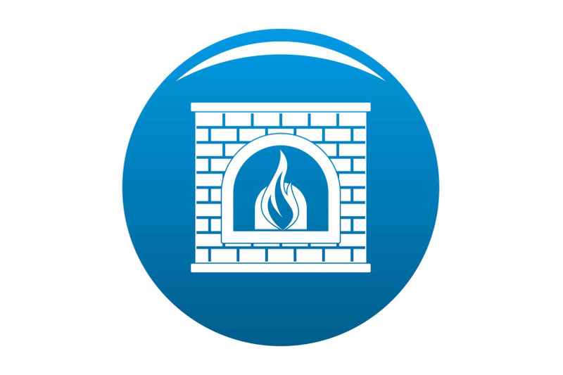 retro-fireplace-icon-vector-blue