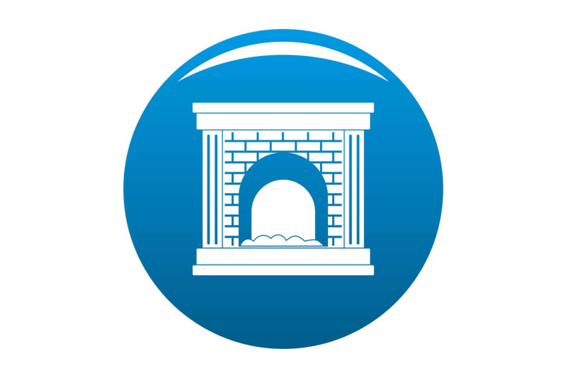 fireplace-for-fire-icon-vector-blue