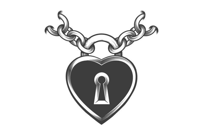 heart-shaped-lock-chains-tattoo