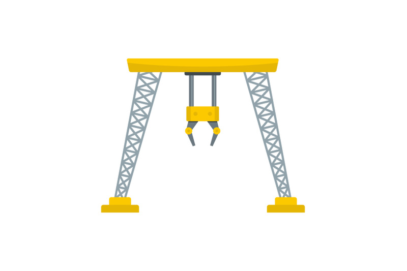 robotic-crane-icon-flat-style