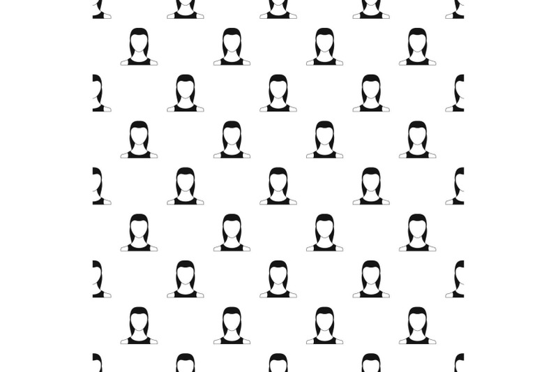 female-avatar-pattern-vector-seamless