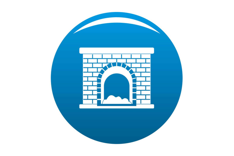 brick-fireplace-icon-vector-blue