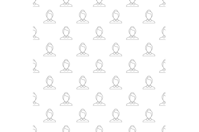 best-female-avatar-pattern-vector-seamless