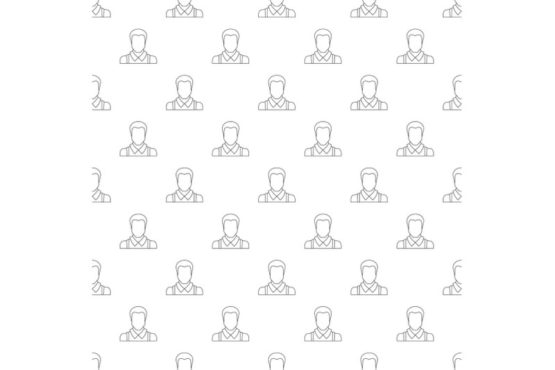 man-avatar-pattern-vector-seamless