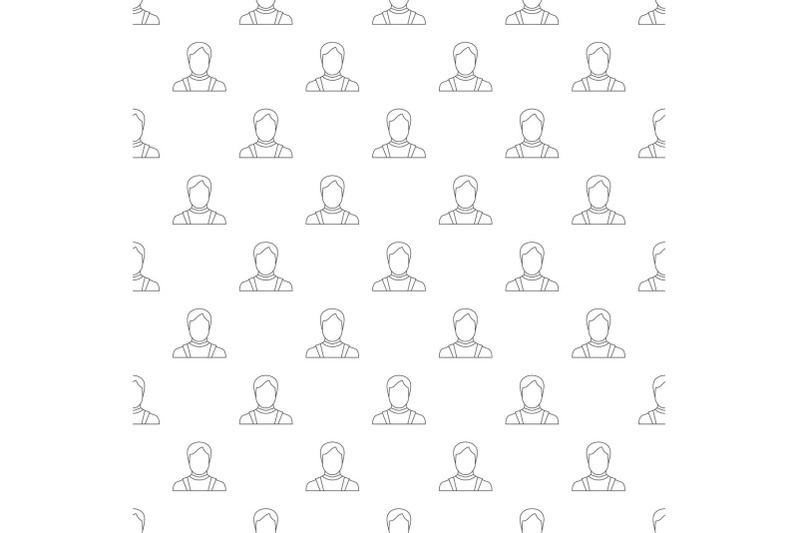 man-avatar-pattern-vector-seamless