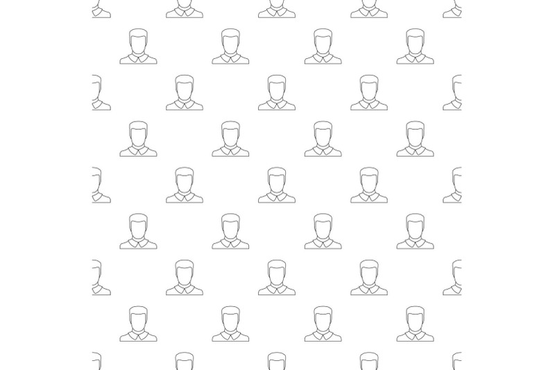 man-avatar-pattern-vector-seamless
