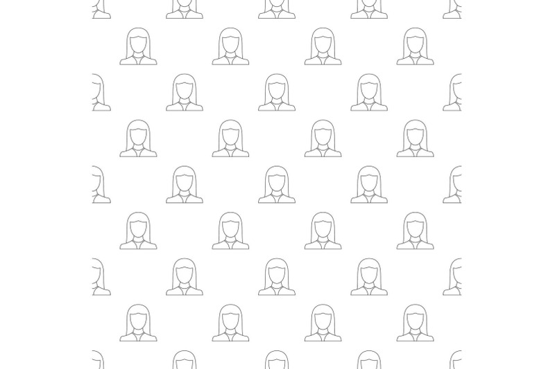 female-avatar-pattern-vector-seamless