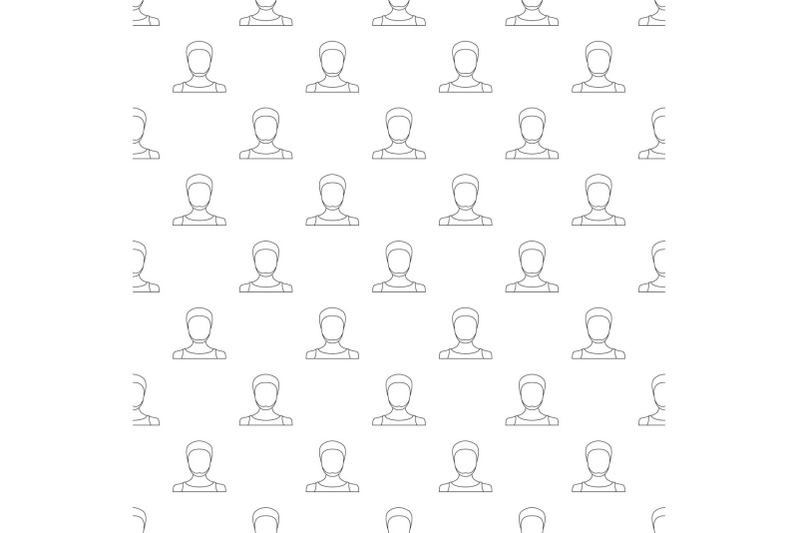 man-avatar-pattern-vector-seamless