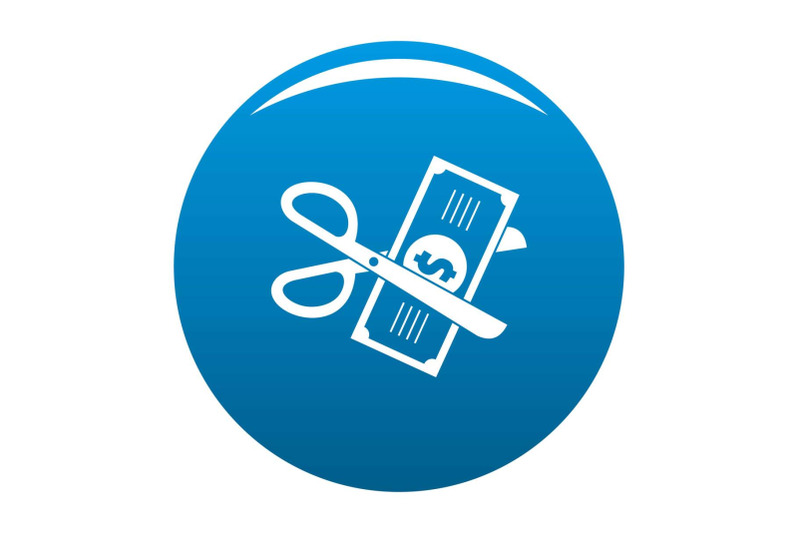 money-for-tax-icon-vector-blue