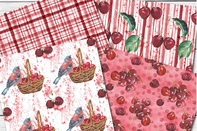 watercolor-cherry-seamless-patterns