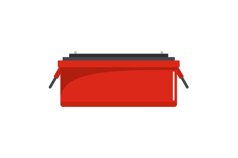 car-accumulator-icon-flat-style