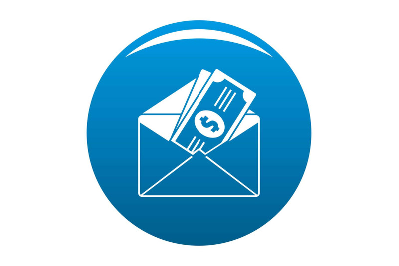money-in-envelope-icon-vector-blue