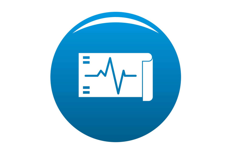 electrocardiogram-icon-vector-blue