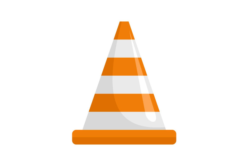 attention-cone-icon-flat-style