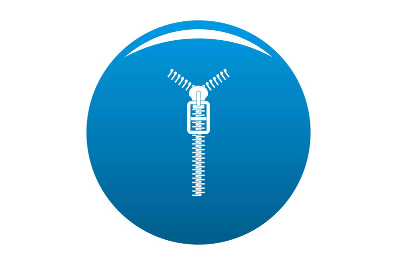 long-zip-icon-vector-blue